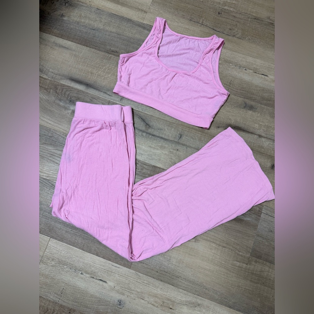 Pink two piece lounge set